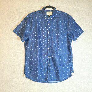 Heritage Blue Button Up Short Sleeve Shirt L Badminton 🏸